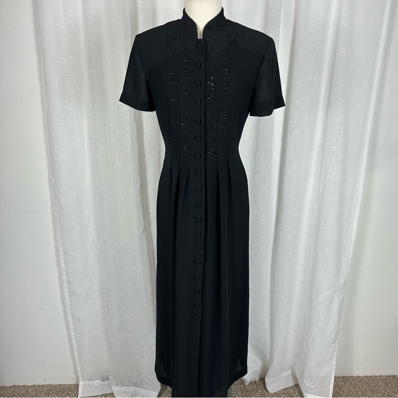 Vintage Jessica Howard black midi dress - Picture 1 of 8